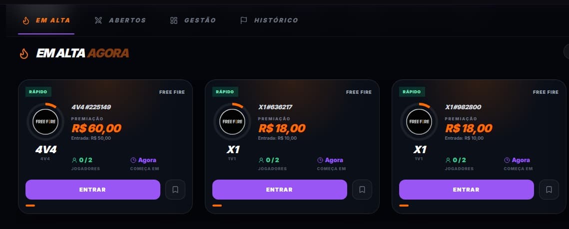 Duelos & Matchmaking